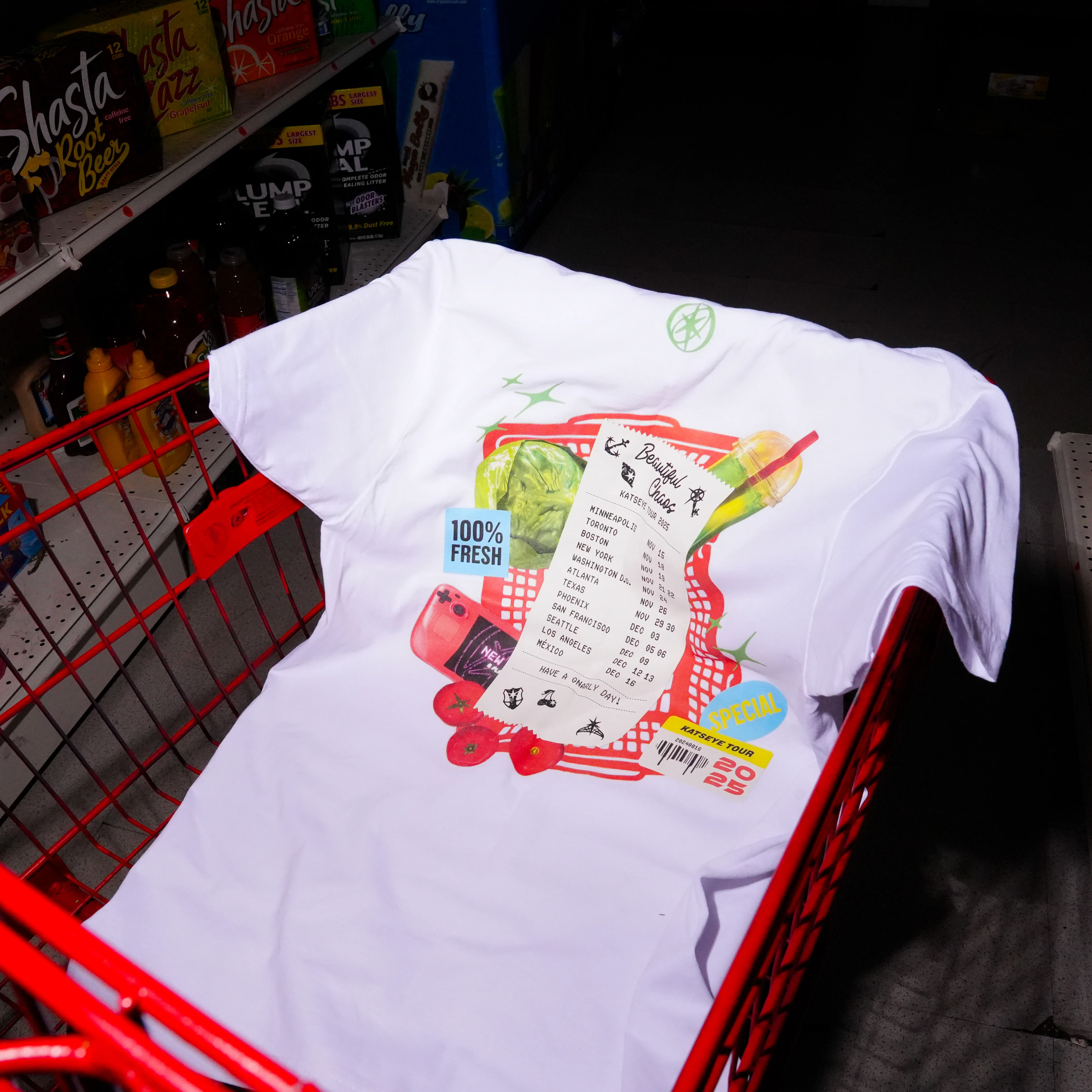 BEAUTIFUL CHAOS Routing T-Shirt (White) - Image 8