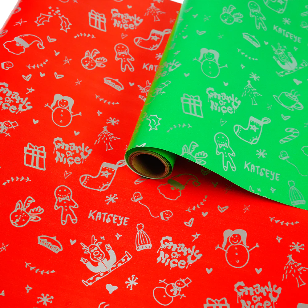 Holiday 'Gnarly or Nice?' Wrapping Paper (Set of 2) - Image 6